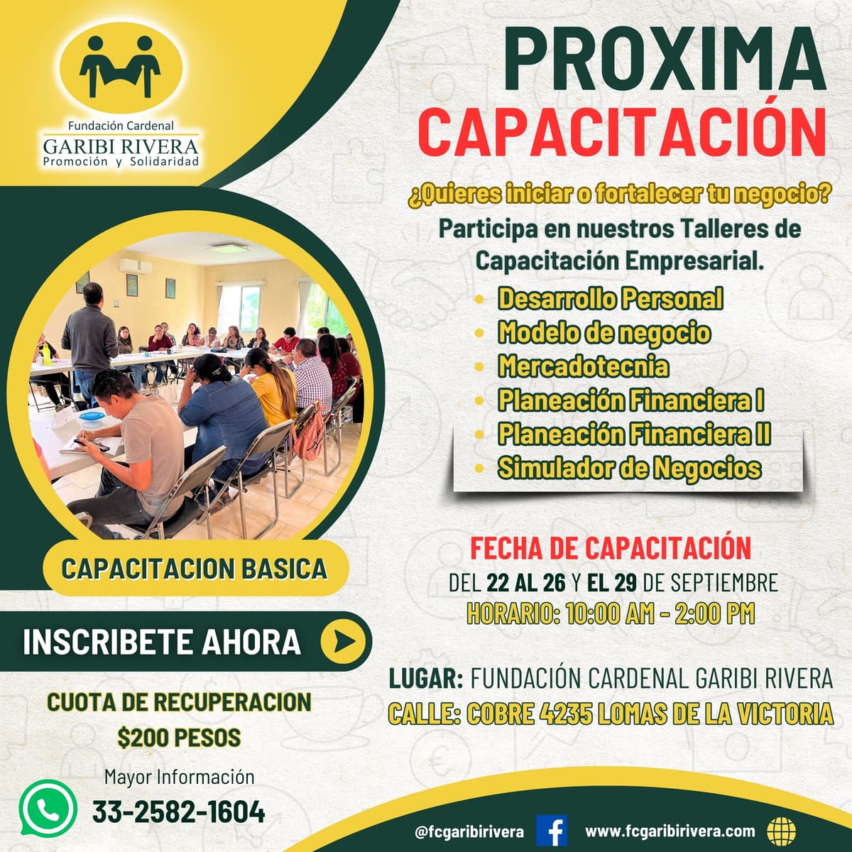 Próxima capacitación básica disponible